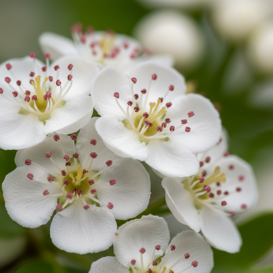 Hawthorn Blossom Close-up