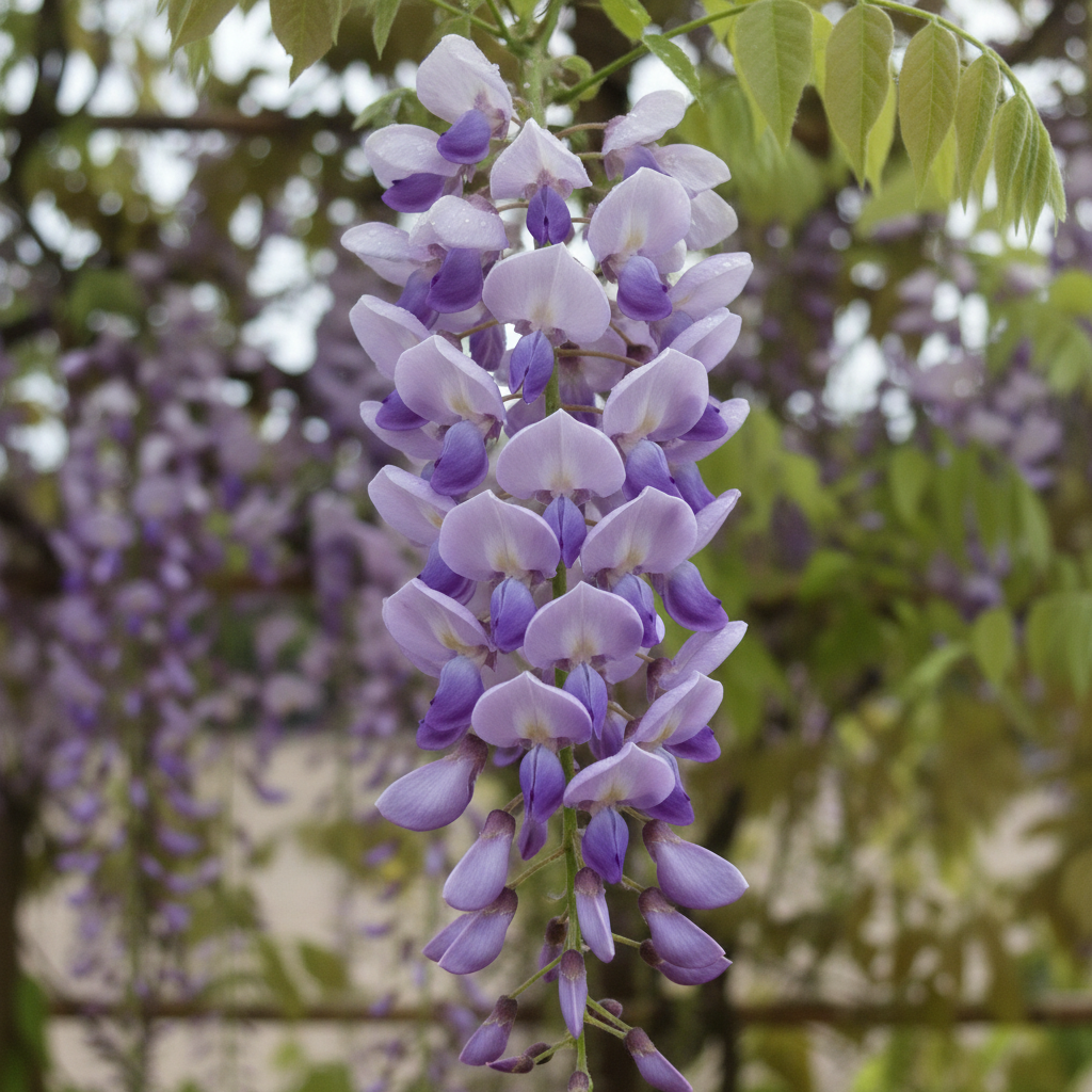 Wisteria sinensis close-up