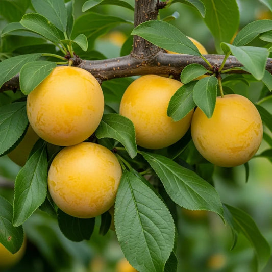 Golden Gage Plum (Prunus domestica) Bare-Root Tree 4–5 ft