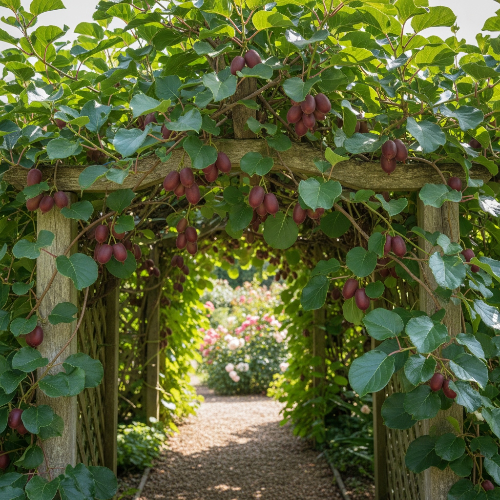 Actinidia arguta 'Kens Red' – Hardy Kiwi Climber