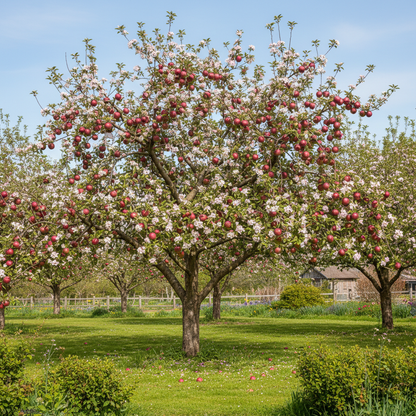 Braeburn apple tree full view