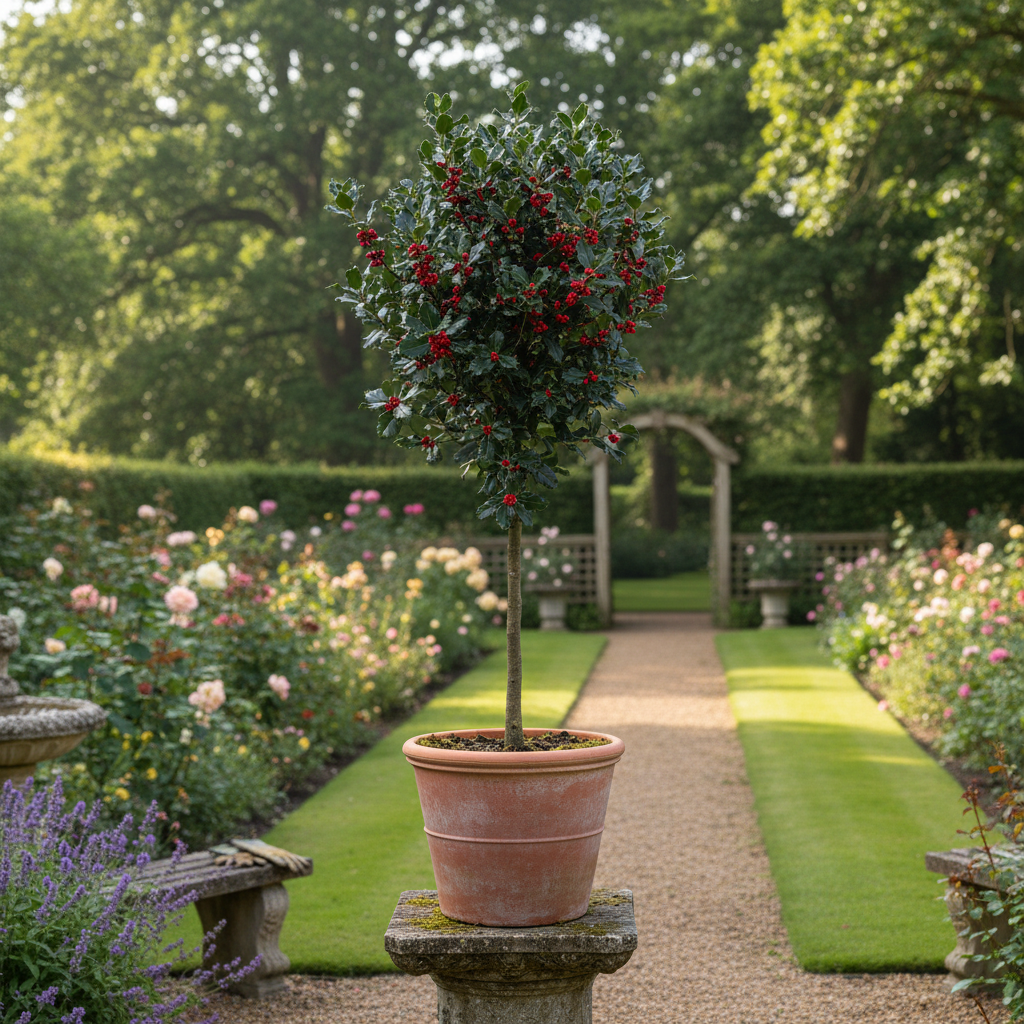 Ilex Blue Princess Garden Setting