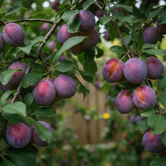 victoria plum tree close up
