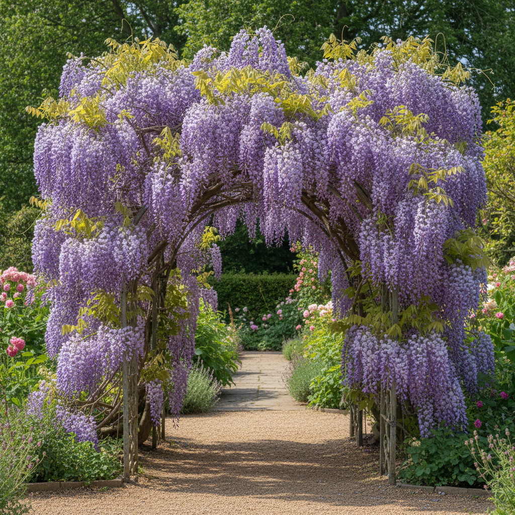 Wisteria sinensis – Cascading Purple Blooms